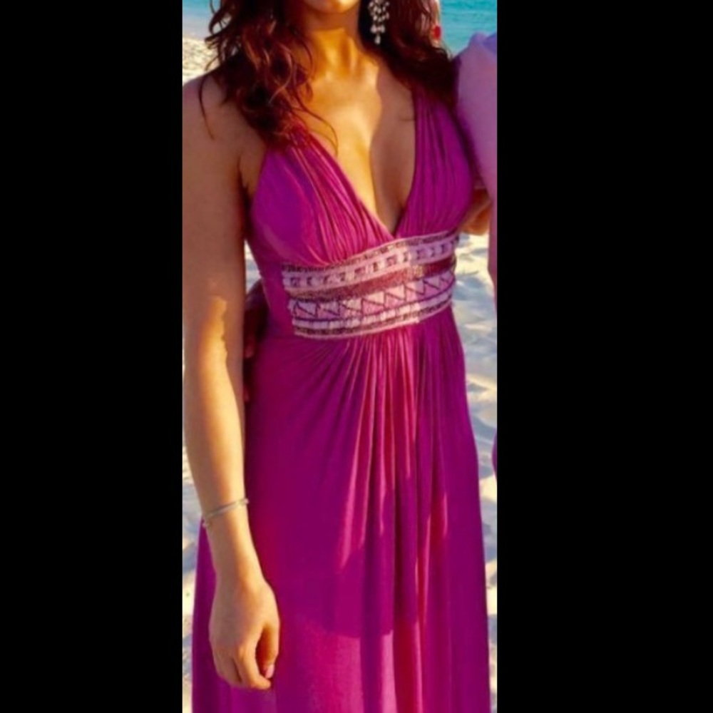 Sky maxi dress with embellished waist xs